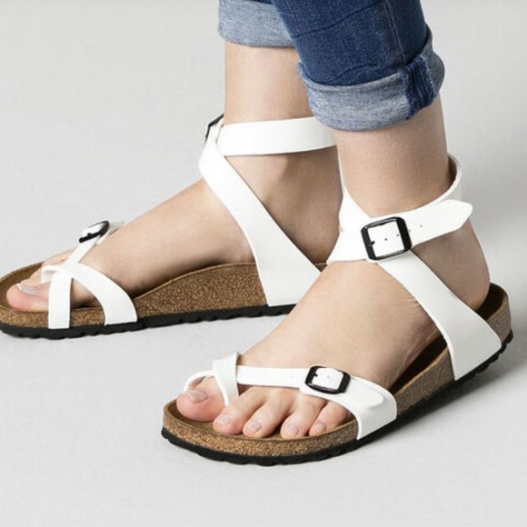 Birkenstock Shoes - Birkenstocks Yara Birko-Flor Patent Strappy sandals flip flops slides size 9